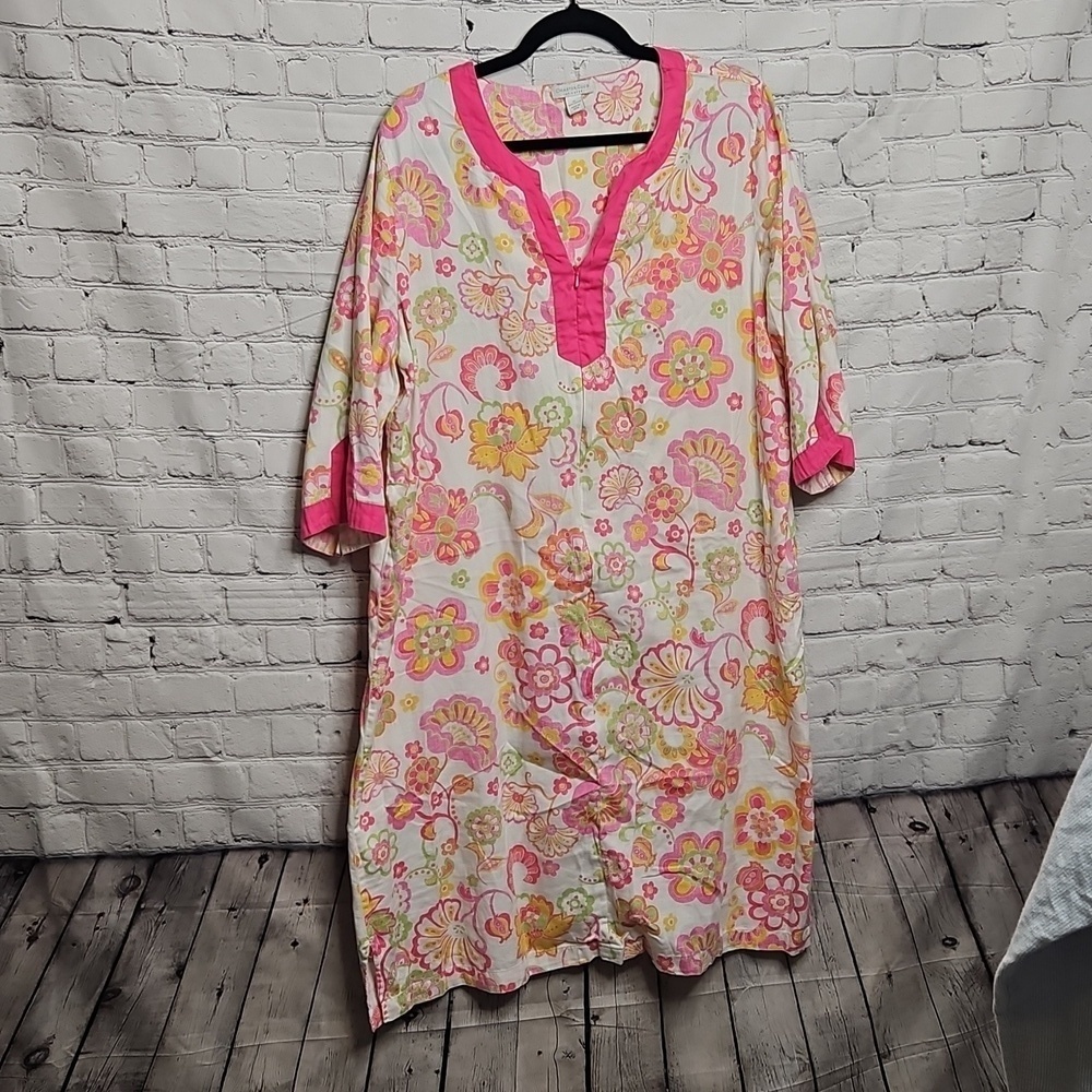 Charter Club Paisley Floral House Dress XLarge 100% Cotton